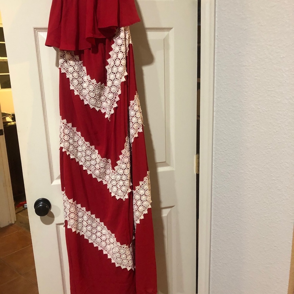 Strapless maxi
